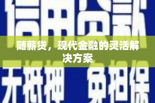 阜康随薪贷，现代金融的灵活解决方案