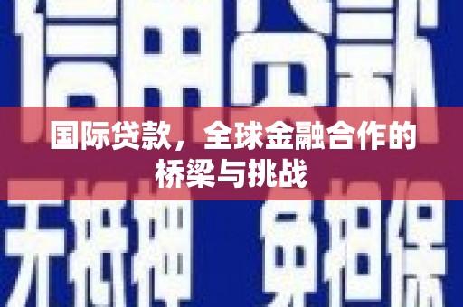 泽普国际贷款，全球金融合作的桥梁与挑战