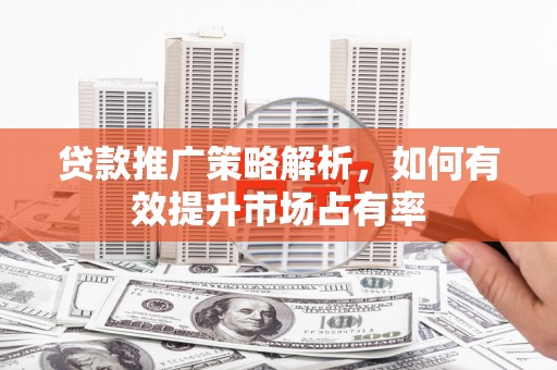 新河贷款推广策略解析，如何有效提升市场占有率