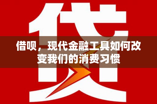 茄萣借呗，现代金融工具如何改变我们的消费习惯