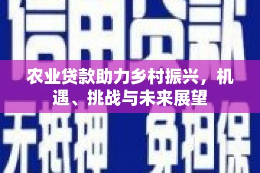 安图农业贷款助力乡村振兴，机遇、挑战与未来展望