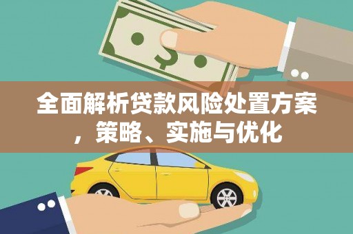 高埗全面解析贷款风险处置方案，策略、实施与优化