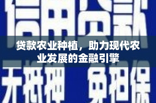 平潭贷款农业种植，助力现代农业发展的金融引擎