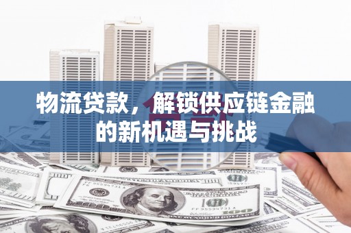 邵东物流贷款，解锁供应链金融的新机遇与挑战