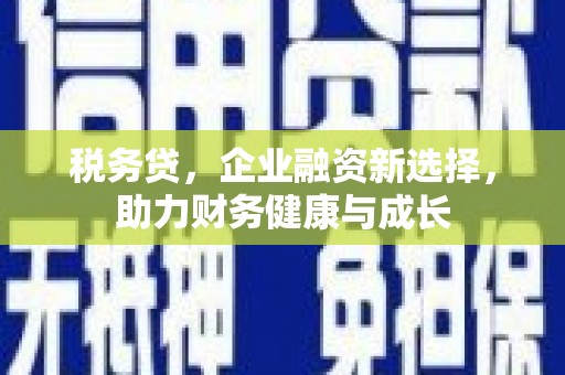 永宁税务贷，企业融资新选择，助力财务健康与成长